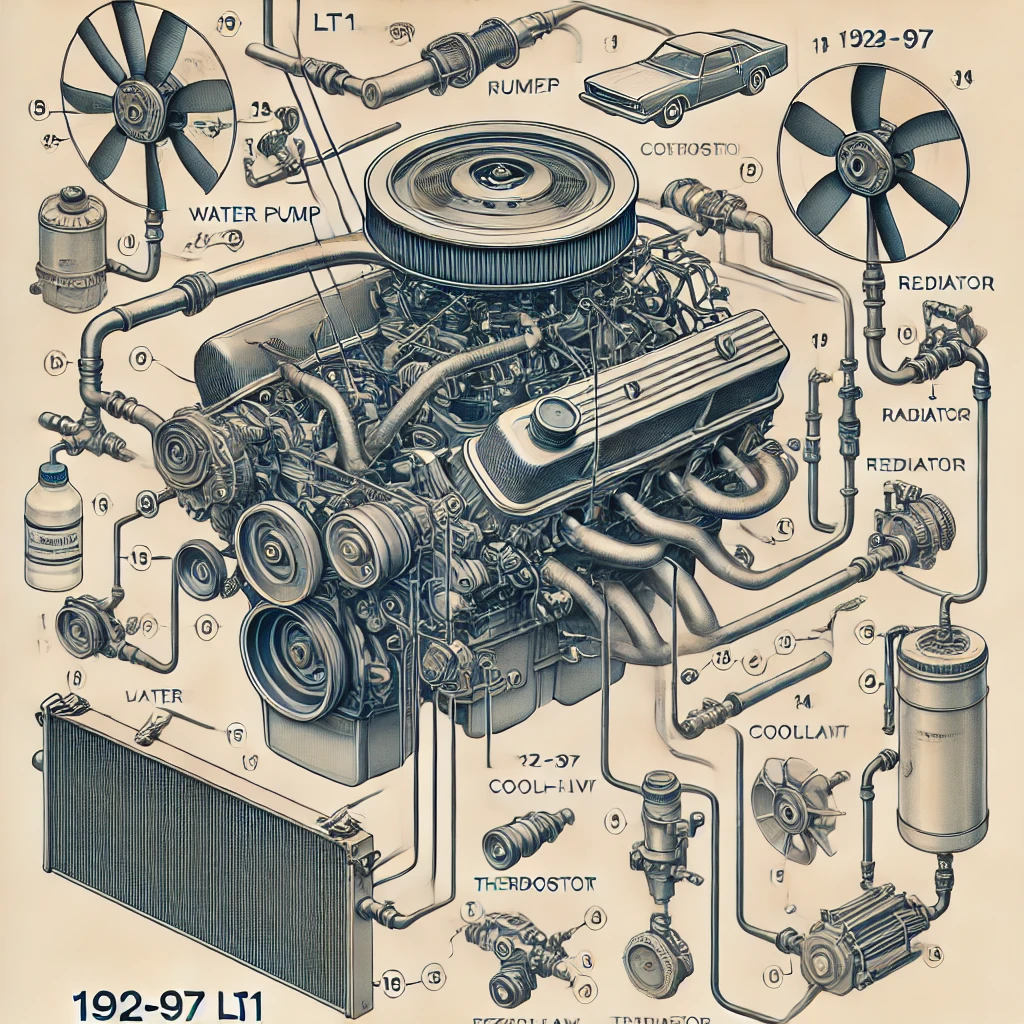 192-97 LT1 cooling system